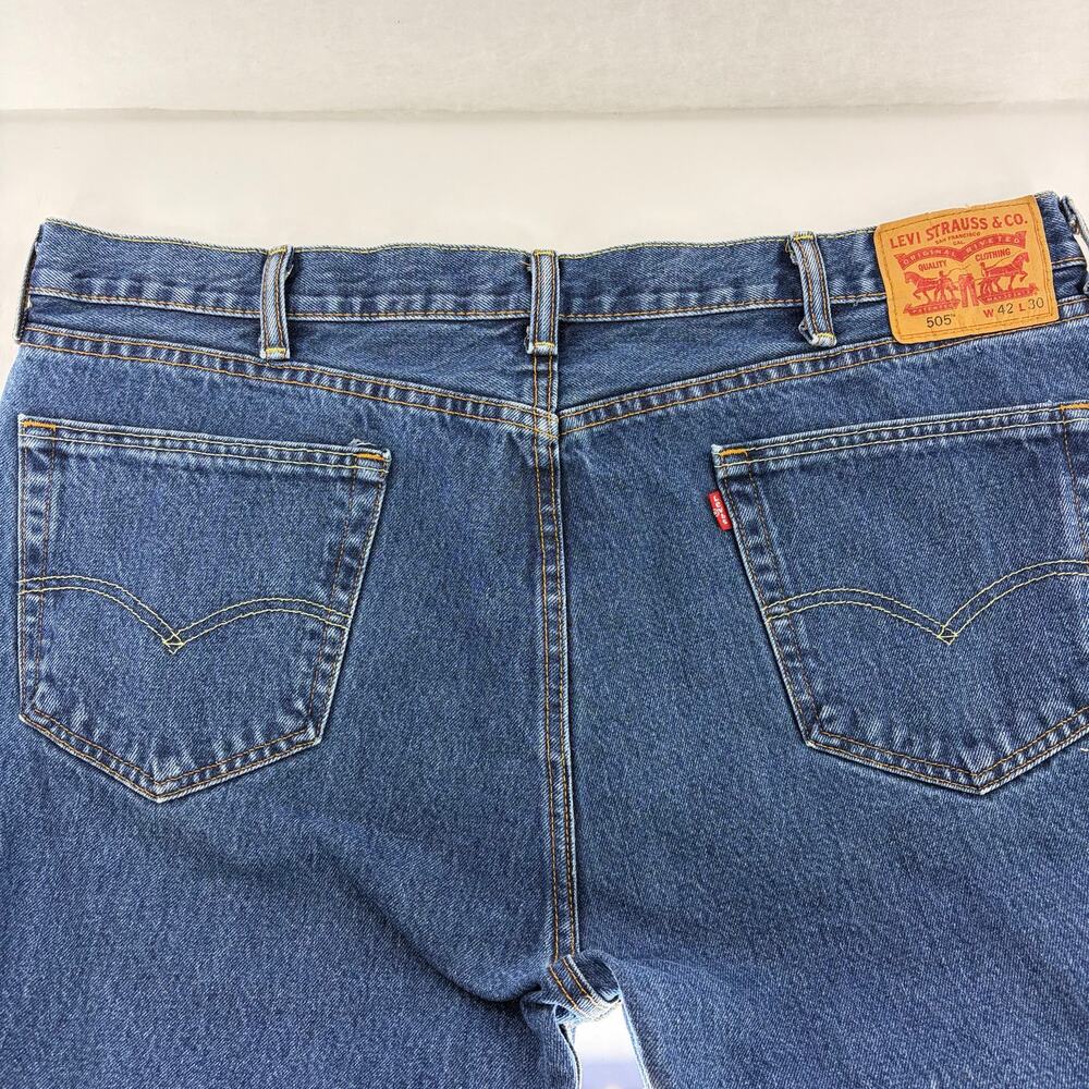 Levi's 505 Regular Fit Jeans Dark Wash W42 L30